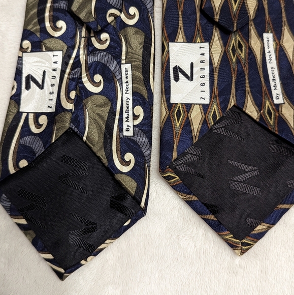 ZIGGURAT Longs Mulberry Neckwear Mens Designer Ties 100% Silk. Made in USA - Picture 4 of 11